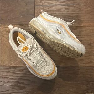 Nike Air Max 97 White and Orange Sneakers